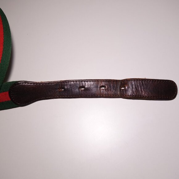 Vintage Coach Wool & Leather Stripe Belt, Size 38/95 - Picture 11 of 16